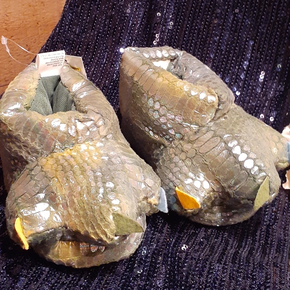 Toddlers dinosaur slippers new